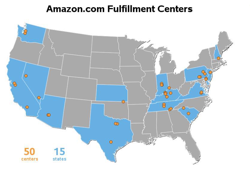 Faster Shipping Amazon Fulfillment Centers