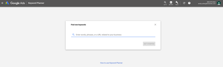 Google Keyword Planner - Amazon keyword research