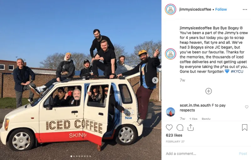 Jimmy’s Iced Coffee Instagram Post