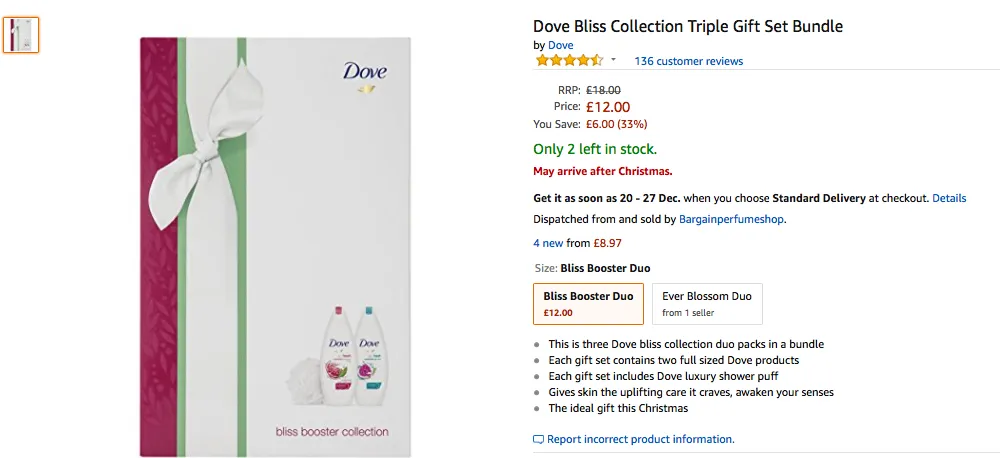 Dove Bundle on Amazon