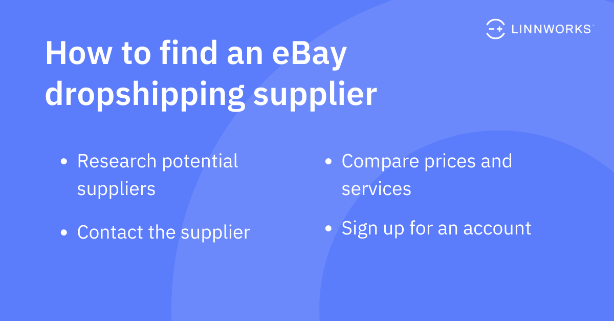 How to find an eBay dropshipping supplier