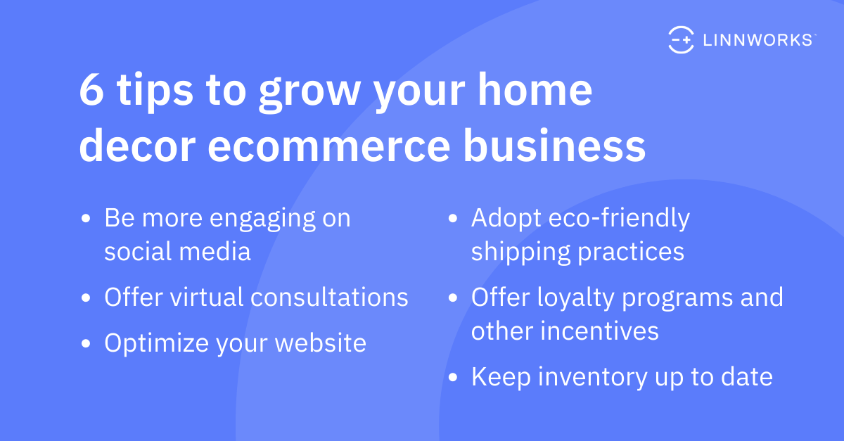 6 tips to grow your home decor ecommerce business