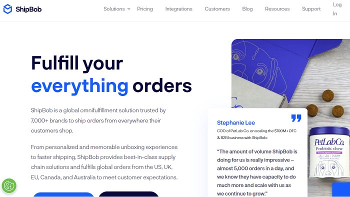 ShopBob home page