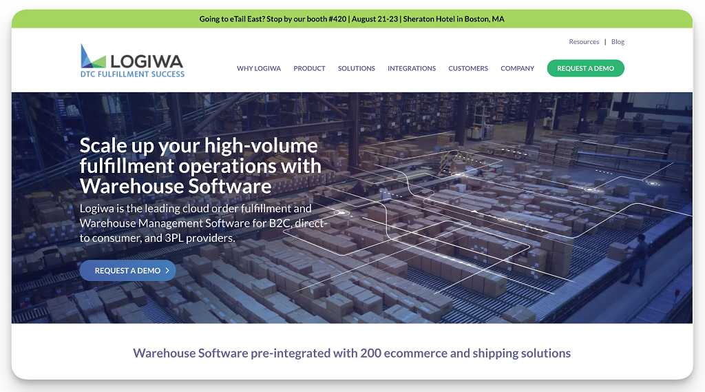 Logiwa software screenshot