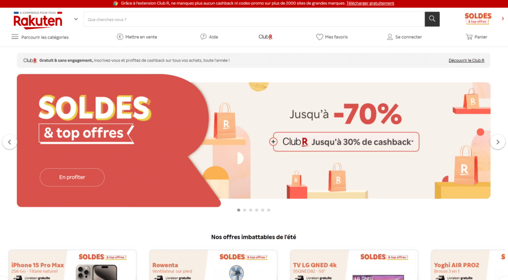 rakuten fr screenshot