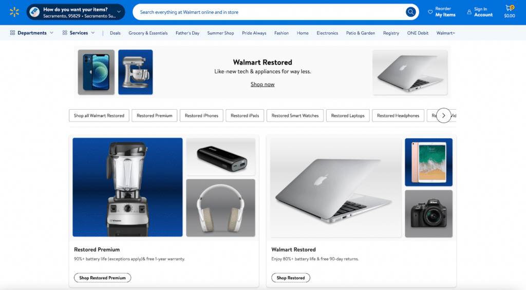 walmart restored screenshot