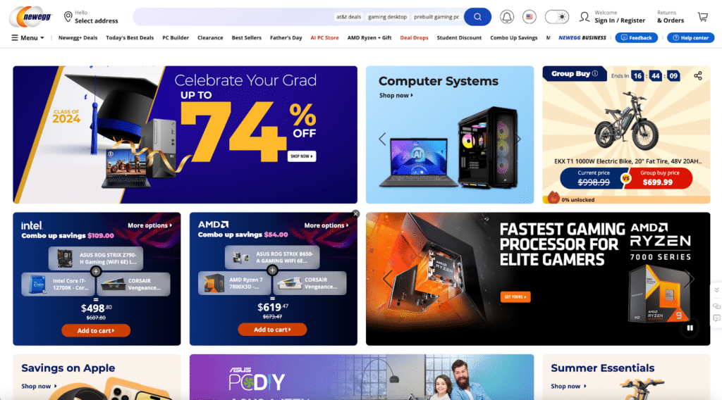 newegg screenshots